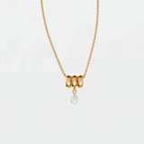 1.44 Ct Lab Diamond Baguette Circle Pendant 14K Yellow Gold