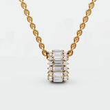 1.02 Ct Lab Diamond Pearl Pendant 14K Yellow Gold