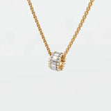 1.02 Ct Lab Diamond Pearl Pendant 14K Yellow Gold