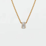1.02 Ct Lab Diamond Pearl Pendant 14K Yellow Gold