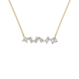 1.5 Carat Contemporary Lab Diamond Bar Gold Necklace