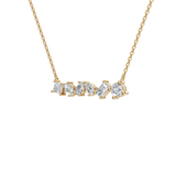 1.5 Carat Contemporary Lab Diamond Bar Gold Necklace