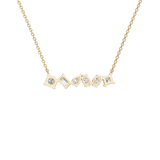 1.5 Carat Contemporary Lab Diamond Bar Gold Necklace