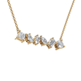 1.5 Carat Contemporary Lab Diamond Bar Gold Necklace
