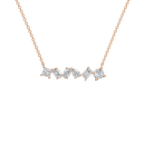1.5 Carat Contemporary Lab Diamond Bar Gold Necklace