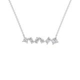 1.5 Carat Contemporary Lab Diamond Bar Gold Necklace
