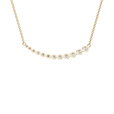 1 Carat Curved Diamond Station Necklace, Lab Diamond