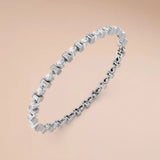 6.10 Ct Pear & Baguette Lab Diamond Bar Set Tennis Bracelet