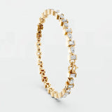6.10 Ct Pear & Baguette Lab Diamond Bar Set Tennis Bracelet