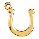 14K Yellow Horseshoe Dangle