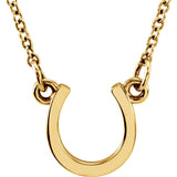 14K Yellow Tiny Horseshoe Necklace