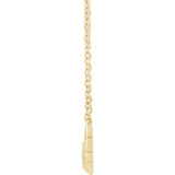 14K Yellow Angel Wings 18" Necklace