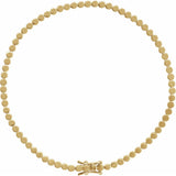 14K Yellow Gold Geometric Line 7" Bracelet