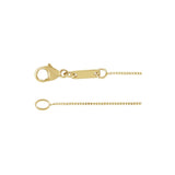 14K Yellow .8 mm Diamond-Cut Curb 16" 18Chain