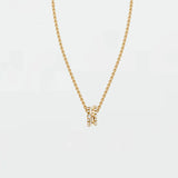 Sparkling Round Diamond Multi Row Circle Pendant Necklace