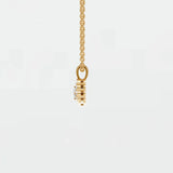 Delicate Round Diamond Circle Halo Pendant Necklace