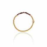 January Birthstone Natural Gem & Gold Bracelet