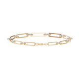Luxury Diamond Paperclip Link Bracelet For Everyday Wear
