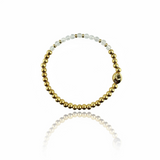 April Birthstone Natural Gem & Gold Bracelet