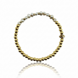 June Birthstone Natural Gem & Gold Bracelet