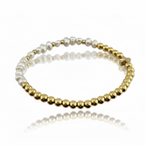 June Birthstone Natural Gem & Gold Bracelet