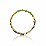 August Birthstone Natural Gem & Gold Bracelet