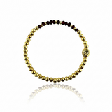 July Birthstone Natural Gem & Gold Bracelet