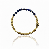 September Birthstone Natural Gem & Gold Bracelet
