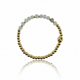 November Birthstone Natural Gem & Gold Bracelet