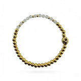 April Birthstone Natural Gem & Gold Bracelet