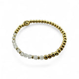 April Birthstone Natural Gem & Gold Bracelet