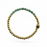 May Birthstone Natural Gem & Gold Bracelet