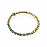 May Birthstone Natural Gem & Gold Bracelet