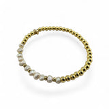 June Birthstone Natural Gem & Gold Bracelet