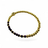 July Birthstone Natural Gem & Gold Bracelet