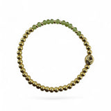 August Birthstone Natural Gem & Gold Bracelet