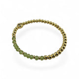 August Birthstone Natural Gem & Gold Bracelet
