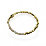 October Birthstone Natural Gem & Gold Bracelet