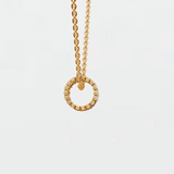 Sparkling Round Diamond Multi Row Circle Pendant Necklace